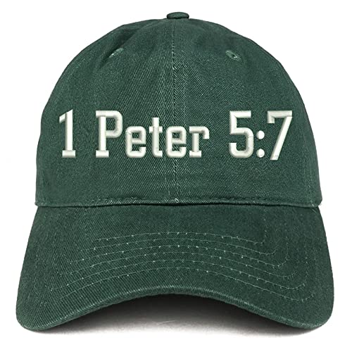 Trendy Apparel Shop 1 Peter 5:7 Low Profile Soft Cotton Baseball Cap