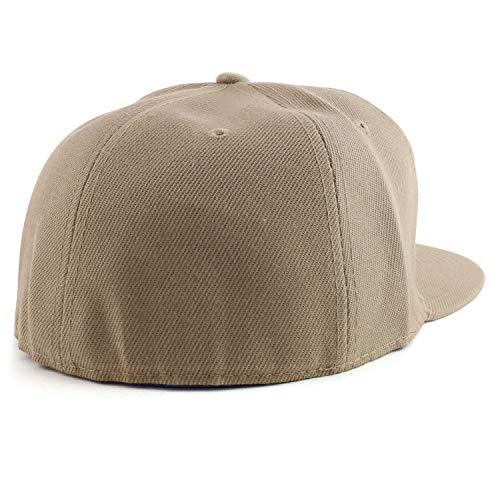 Trendy Apparel Shop Big Size Oversized Flat Bill Baseball Fitted Cap