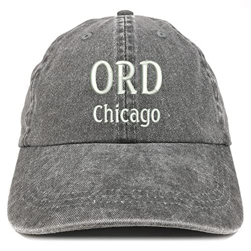 Trendy Apparel Shop ORD Chicago Embroidered Pigment Dyed Washed Baseball Cap
