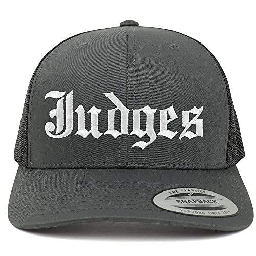 Trendy Apparel Shop Judges Old English 6 Panel Trucker Mesh Cap