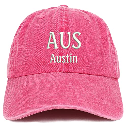 Trendy Apparel Shop AUS Austin Embroidered Pigment Dyed Washed Baseball Cap