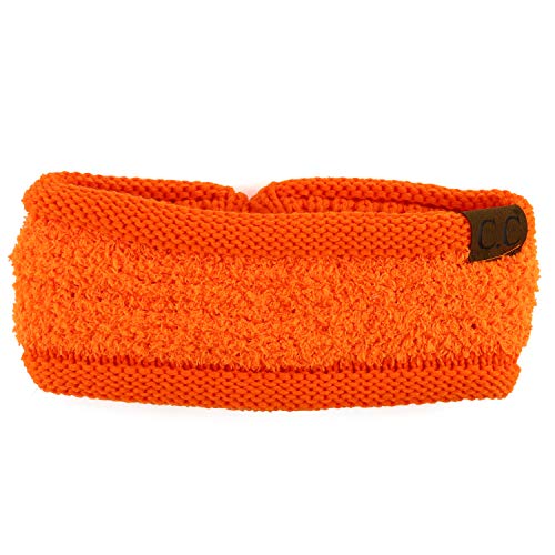Trendy Apparel Shop Women's Solid Ribbed Knit Ponytail Button Headband