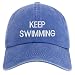 Trendy Apparel Shop Keep Swimming Embroidered Cotton Baseball Cap