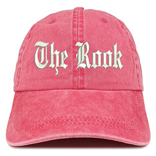 Trendy Apparel Shop The Rook Old English Embroidered Pigment Dyed Washed Baseball Cap