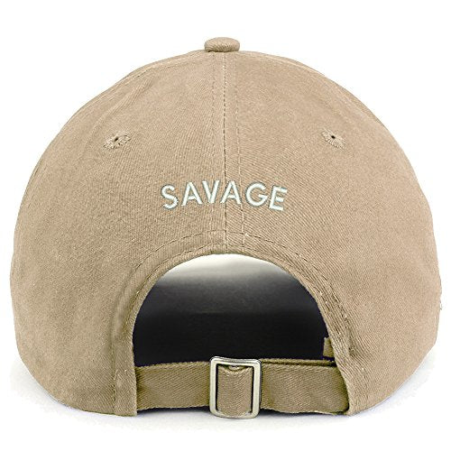 Trendy Apparel Shop Savage (Back) Embroidered 100% Cotton Dad Hat