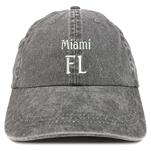 Trendy Apparel Shop Miami FL Embroidered Pigment Dyed Washed Baseball Cap