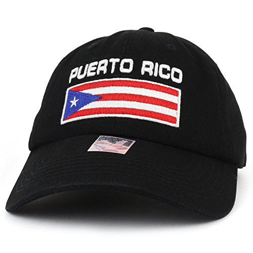 Trendy Apparel Shop 3D Puerto Rico Flag Embroidered Unstructured Dad Hat