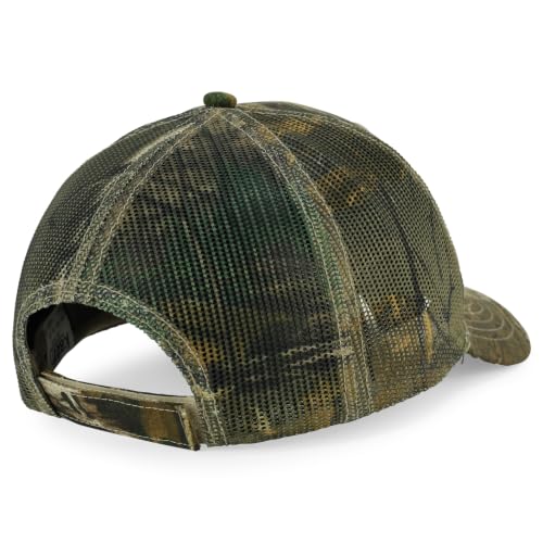 Trendy Apparel Shop Hunting Camouflage Adjustable Mesh Back Tucker Cap