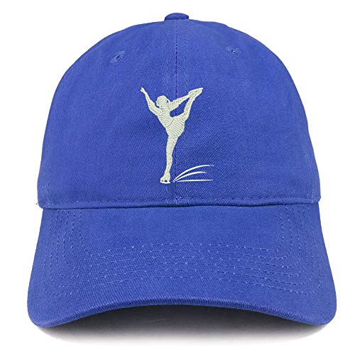 Trendy Apparel Shop Figure Skater Embroidered Soft Crown 100% Brushed Cotton Cap