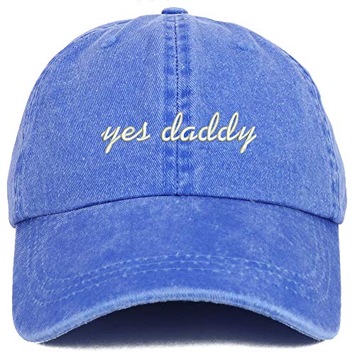Trendy Apparel Shop Yes Daddy Embroidered Pigment Dyed Cotton Baseball Cap