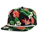 Trendy Apparel Shop Floral Print Unstructured 5 Panel Flatbill Rope Baseball Cap