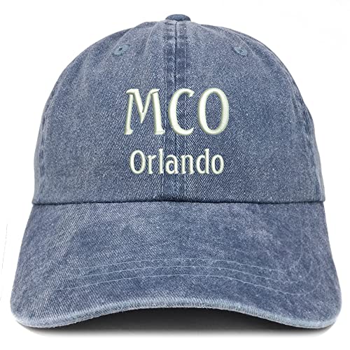 Trendy Apparel Shop MCO Orlando Embroidered Pigment Dyed Washed Baseball Cap