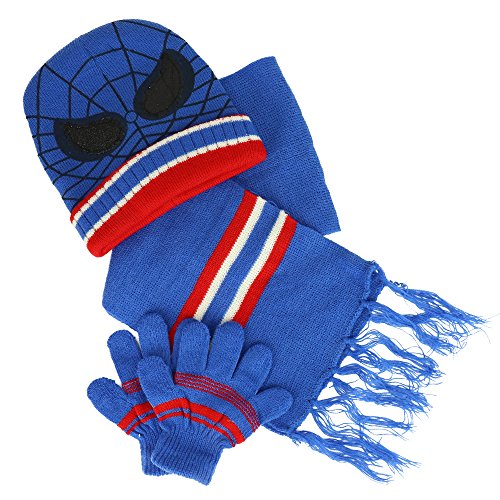 Trendy Apparel Shop Toddle Spider Character Beanie, Scarf and Glove 3PC Set