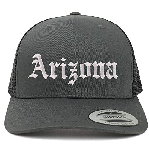 Trendy Apparel Shop Arizona State Old English 6 Panel Trucker Mesh Cap