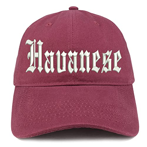 Trendy Apparel Shop Old English Havanese Low Profile Soft Cotton Baseball Cap