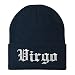 Trendy Apparel Shop Virgo Old English Embroidered Long Cuff Beanie