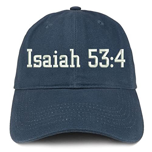 Trendy Apparel Shop Isaiah 53:4 Low Profile Soft Cotton Baseball Cap