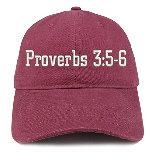 Trendy Apparel Shop Proverbs 3:5-6 Low Profile Soft Cotton Baseball Cap