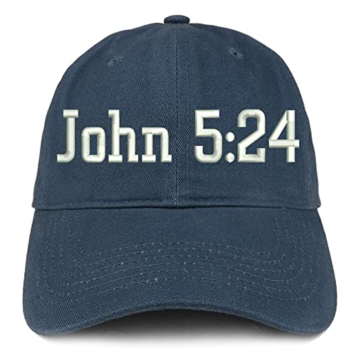 Trendy Apparel Shop John 5:24 Low Profile Soft Cotton Baseball Cap
