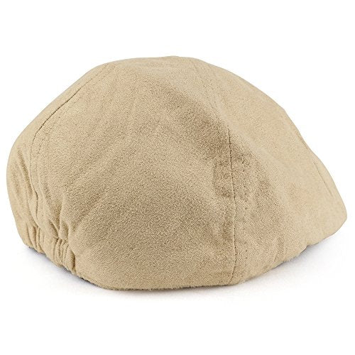 Trendy Apparel Shop Plain Suede Ivy Cap Lined with Quilted Satin