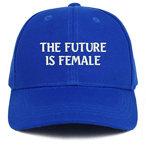 Trendy Apparel Shop The Future is Female Embroidered Youth Size Kids Structured Baseball Cap