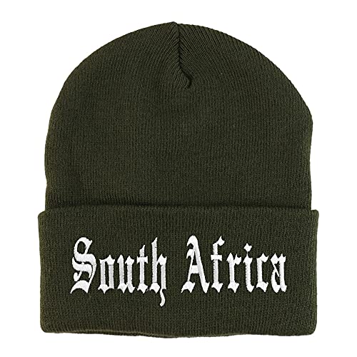 Trendy Apparel Shop South Africa Old English Embroidered Long Cuff Beanie