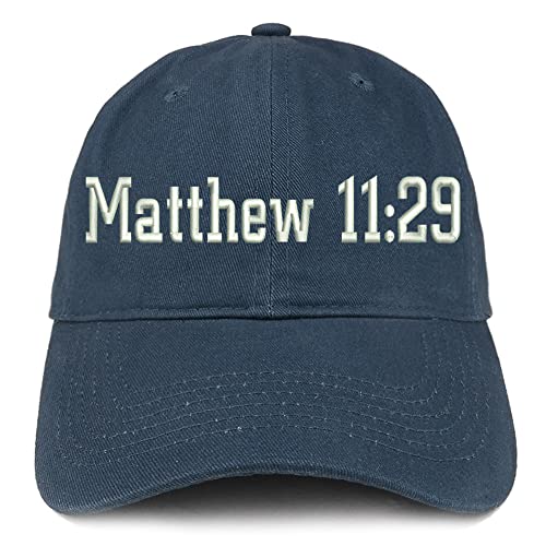 Trendy Apparel Shop Matthew 11:29 Low Profile Soft Cotton Baseball Cap