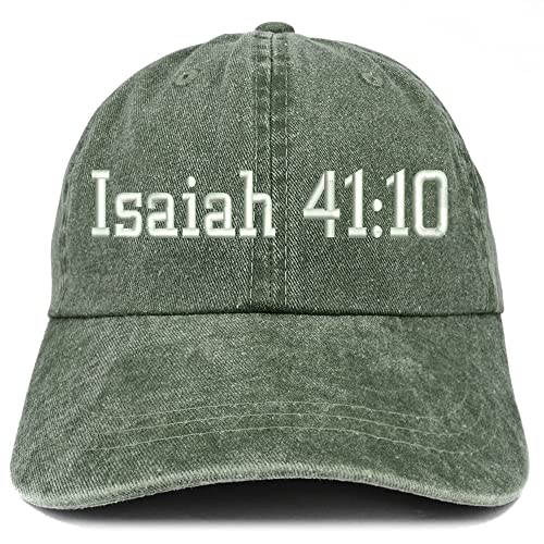 Trendy Apparel Shop Isaiah 41:10 Washed Pigment Dyed Baseball Cap