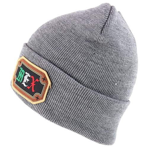 Trendy Apparel Shop Warm Knit MEX Patch Cuff Beanie