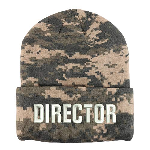 Trendy Apparel Shop Director Embroidered Made in USA Camo Beanie
