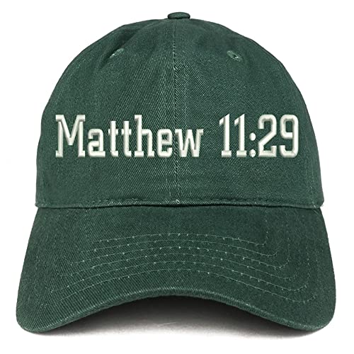 Trendy Apparel Shop Matthew 11:29 Low Profile Soft Cotton Baseball Cap
