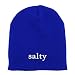 Trendy Apparel Shop Salty Embroidered Made in USA Short Acrylic Knit Winter Beanie Hat