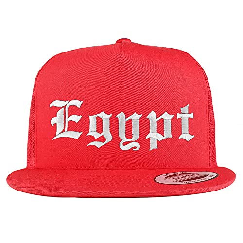 Trendy Apparel Shop Egypt Old English 5 Panel Flatbill Trucker Cap