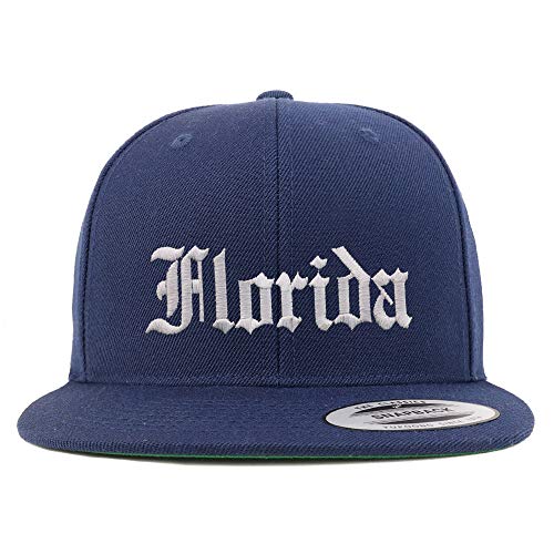 Trendy Apparel Shop Florida State Old English Embroidered Flatbill Snapback