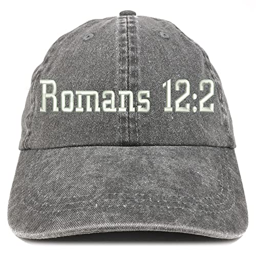 Trendy Apparel Shop Romans 12:2 Washed Pigment Dyed Baseball Cap