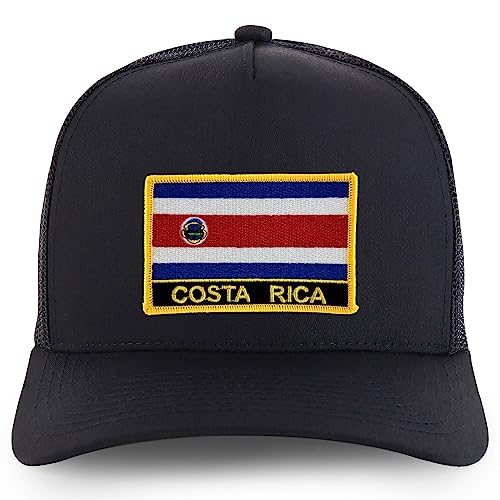 Trendy Apparel Shop Costa Rica Flag Embroidered Patch 5 Panel Pro Style Mesh Back Cap