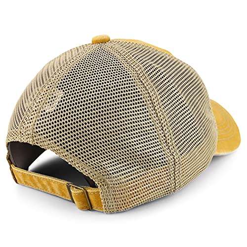 Trendy Apparel Shop Pigment Dyed Front Mesh Back Unstructured Trucker Ball Cap