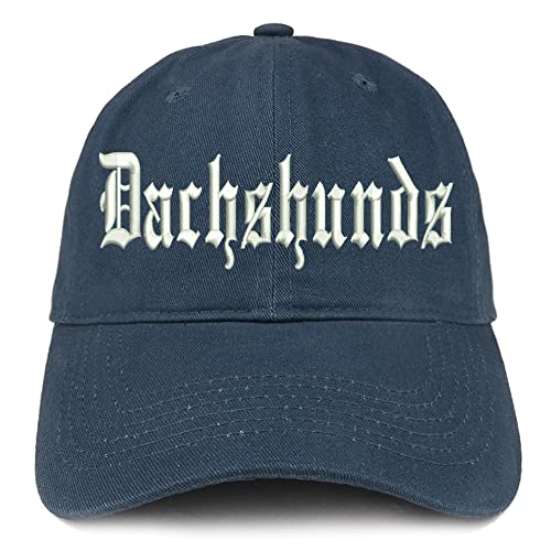 Trendy Apparel Shop Old English Dachshunds Low Profile Soft Cotton Baseball Cap