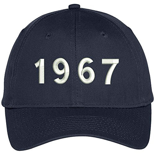 Trendy Apparel Shop 1967 Birth Year Embroidered Baseball Cap