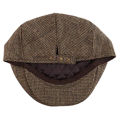 Trendy Apparel Shop Men's Wool Blend Adjustable Snap Buttons Newsboy Ivy Cap