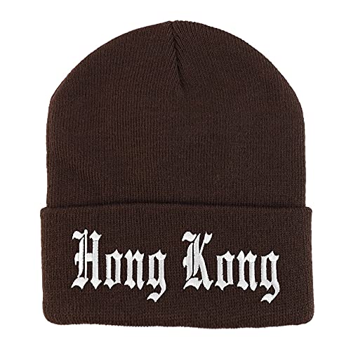 Trendy Apparel Shop Hong Kong Old English Embroidered Long Cuff Beanie