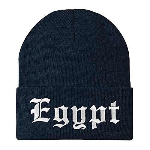 Trendy Apparel Shop Egypt Old English Embroidered Long Cuff Beanie