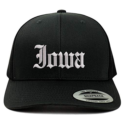 Trendy Apparel Shop Iowa State Old English 6 Panel Trucker Mesh Cap
