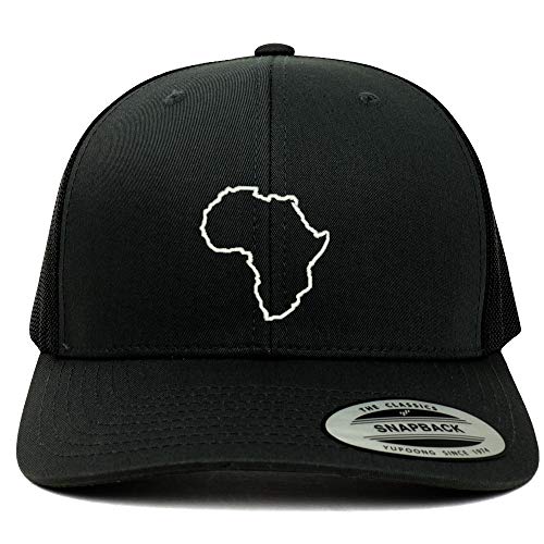 Trendy Apparel Shop Flexfit Africa Map Outline Retro Trucker Mesh Cap