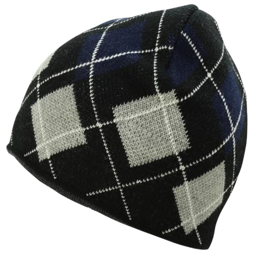 Trendy Apparel Shop Acrylic Warm Winter Argyle Knit Beanie Hat