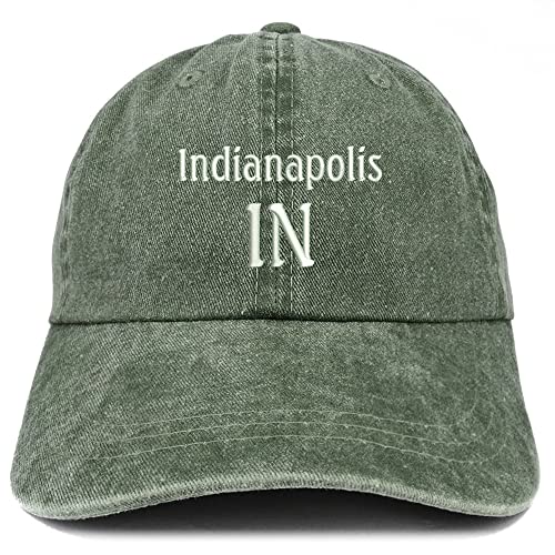 Trendy Apparel Shop Indianapolis in Embroidered Pigment Dyed Washed Baseball Cap