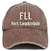 Trendy Apparel Shop FLL Fort Lauderdale Embroidered Pigment Dyed Washed Baseball Cap