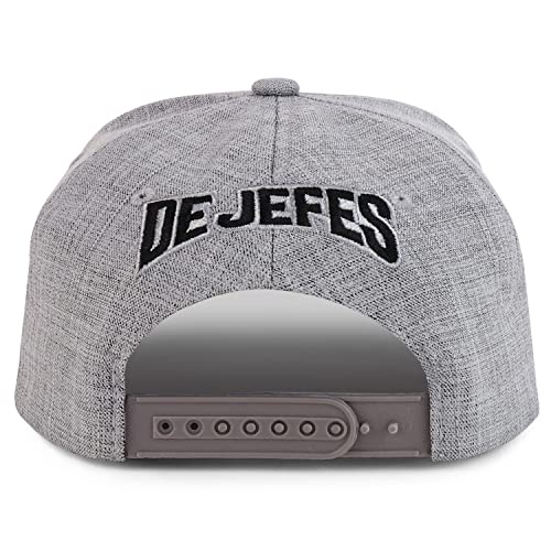 Trendy Apparel Shop El Jefe Embroidered 100% Cotton Flatbill Snapback Cap
