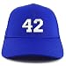 Trendy Apparel Shop Number 42 Collegiate Varsity Embroidered Sturctured Ball Cap
