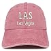 Trendy Apparel Shop LAS Las Vegas Embroidered Pigment Dyed Washed Baseball Cap